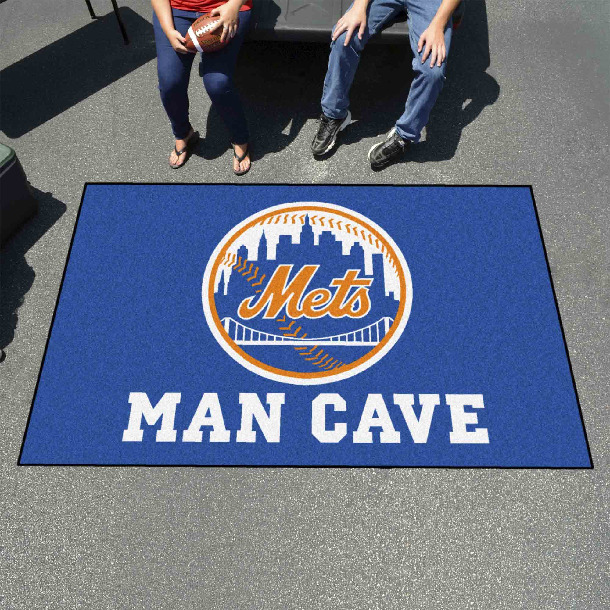 New York Mets Man Cave Ulti-Mat Rug - 5ft. x 8ft. - New York Mets