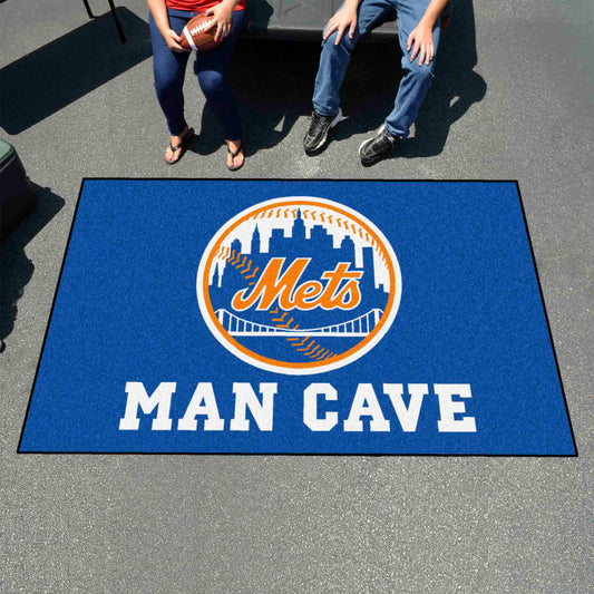 New York Mets Man Cave Ulti-Mat Rug - 5ft. x 8ft. - New York Mets