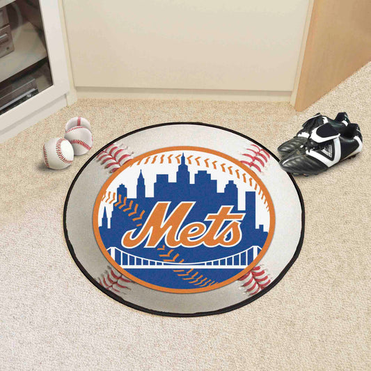 New York Mets Baseball Rug - 27in. Diameter - New York Mets