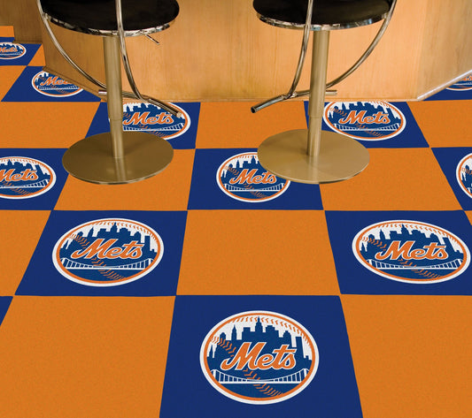 New York Mets Team Carpet Tiles - 45 Sq Ft. - New York Mets