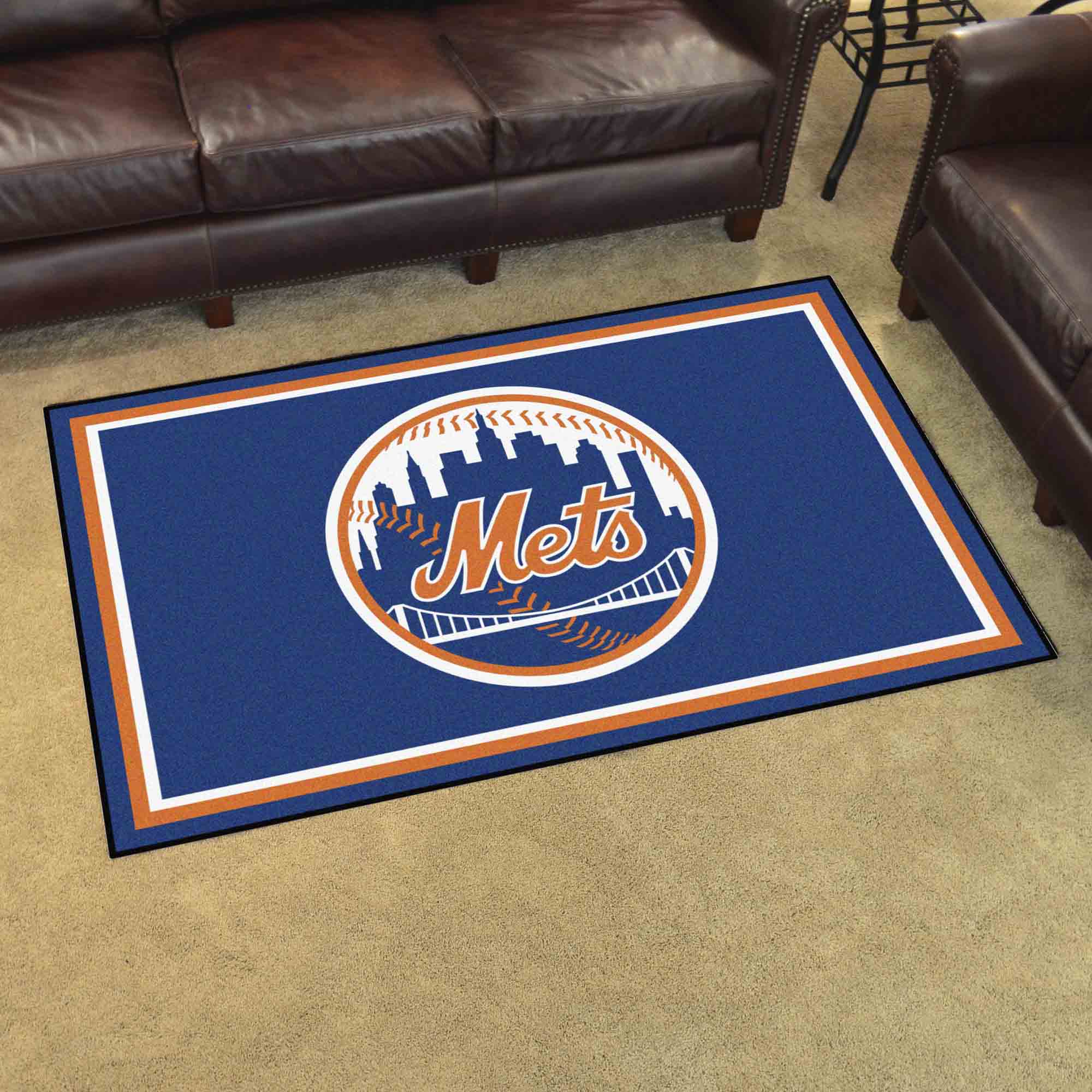 New York Mets 4ft. x 6ft. Plush Area Rug - New York Mets
