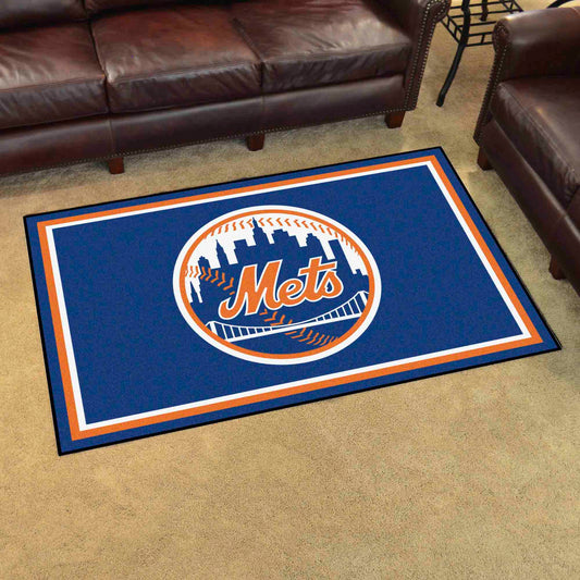 New York Mets 4ft. x 6ft. Plush Area Rug - New York Mets