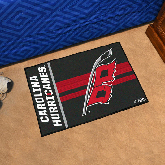 Carolina Hurricanes Starter Mat Accent Rug - 19in. x 30in. Uniform Alternate Design - Carolina Hurricanes
