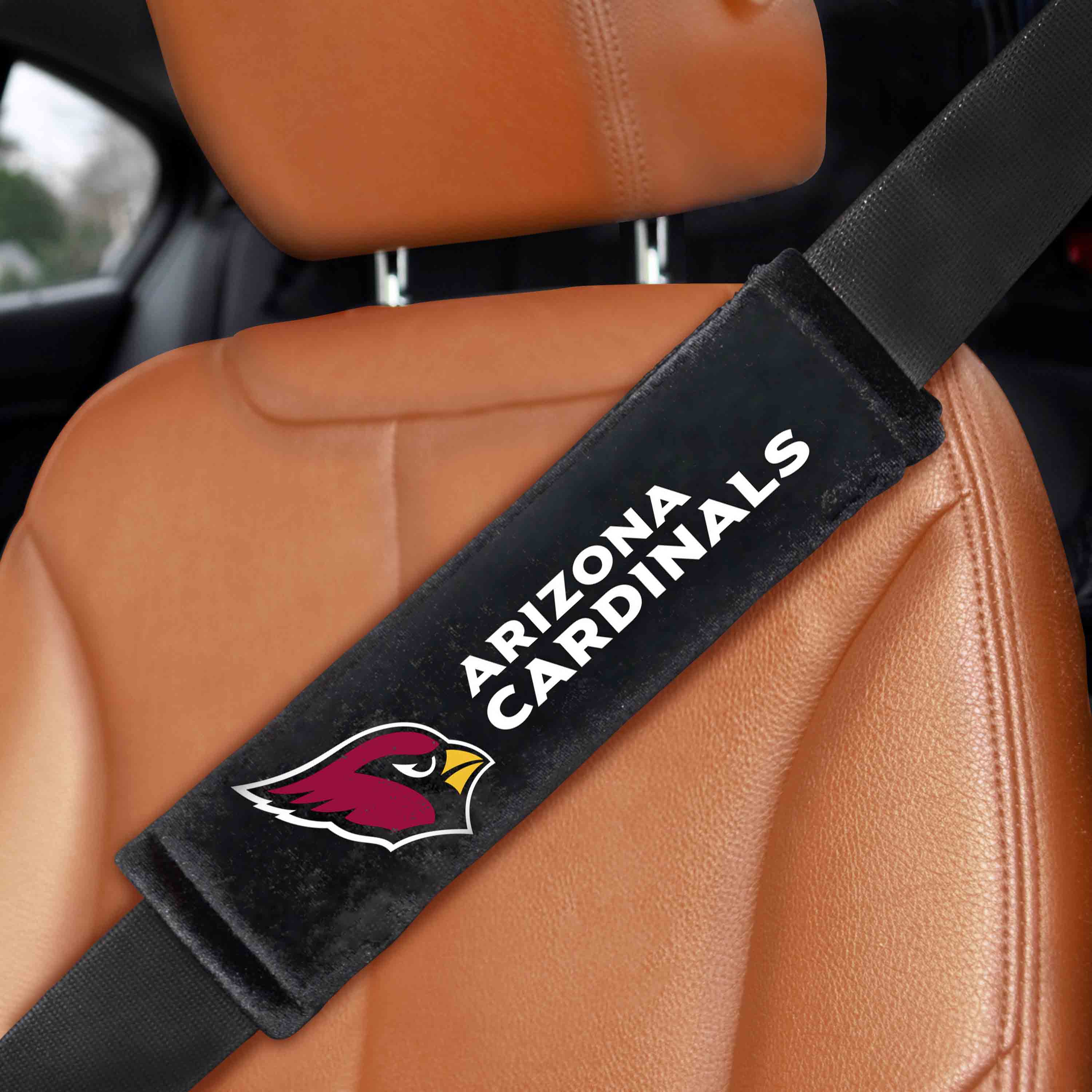 Arizona Cardinals Embroidered Seatbelt Pad - 2 Pieces - Arizona Cardinals