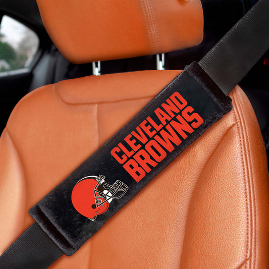 Cleveland Browns Embroidered Seatbelt Pad - 2 Pieces - Cleveland Browns