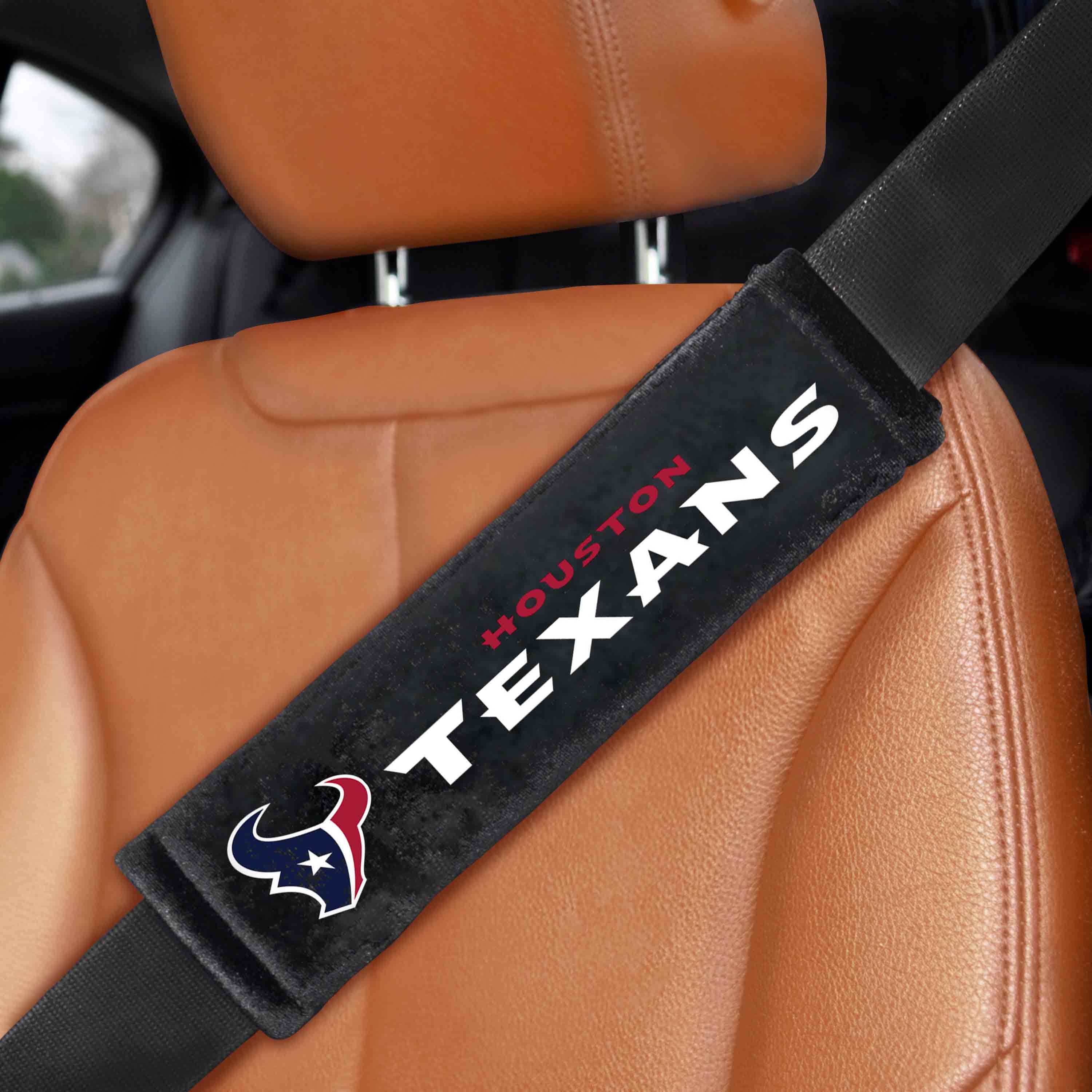 Houston Texans Embroidered Seatbelt Pad - 2 Pieces - Houston Texans