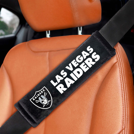 Las Vegas Raiders Embroidered Seatbelt Pad - 2 Pieces - Las Vegas Raiders