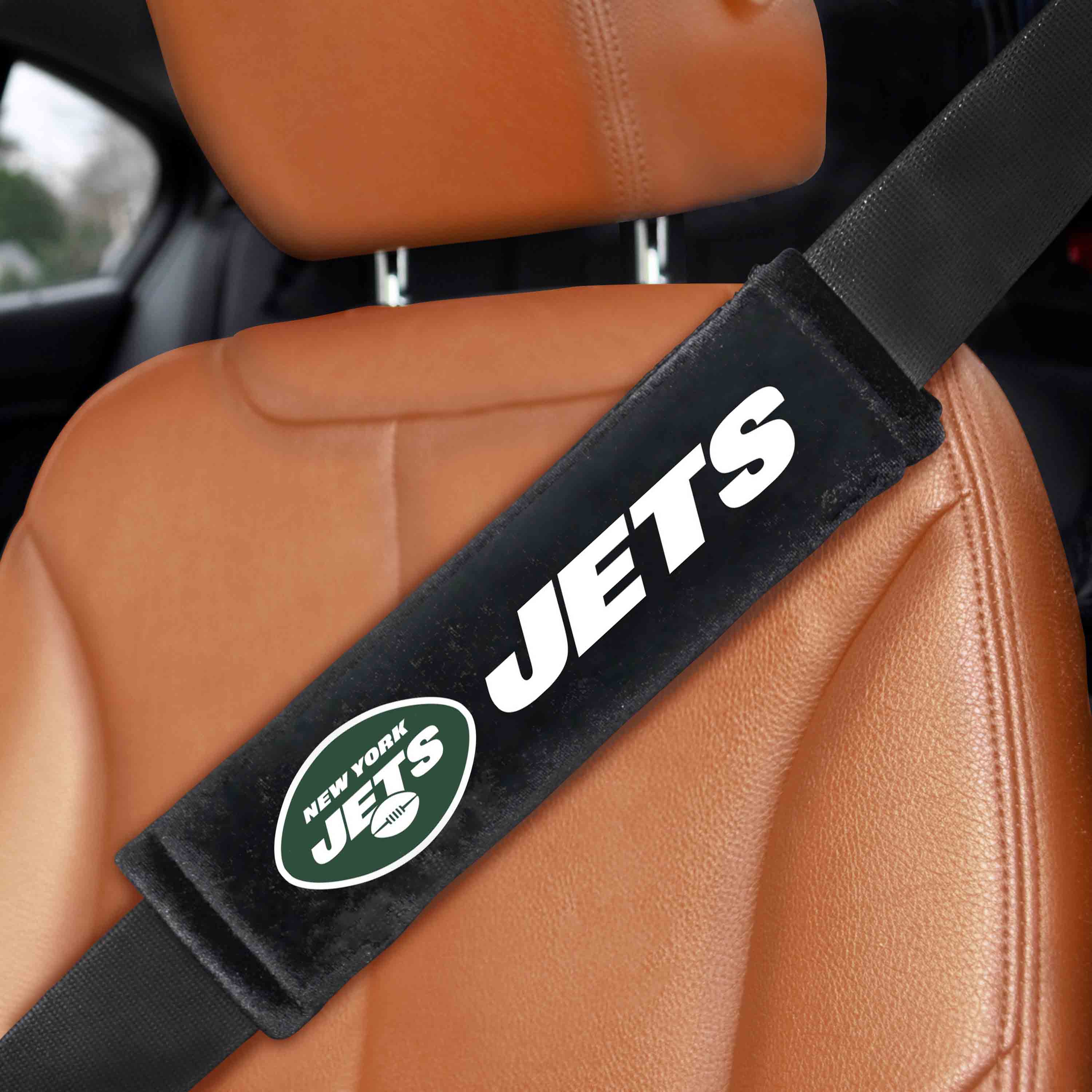 New York Jets Embroidered Seatbelt Pad - 2 Pieces - New York Jets