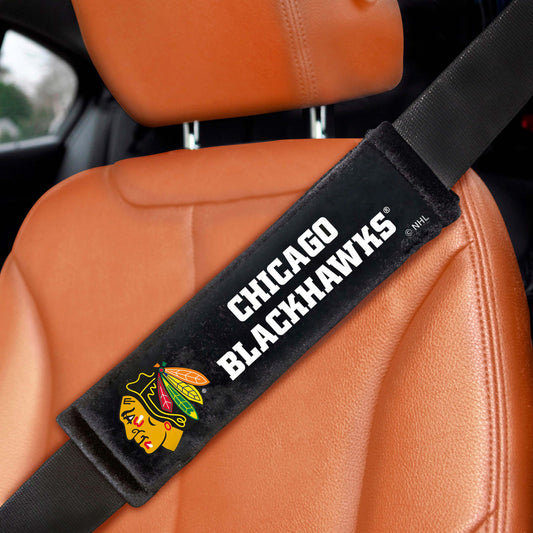 Chicago Blackhawks Embroidered Seatbelt Pad - 2 Pieces - Chicago Blackhawks