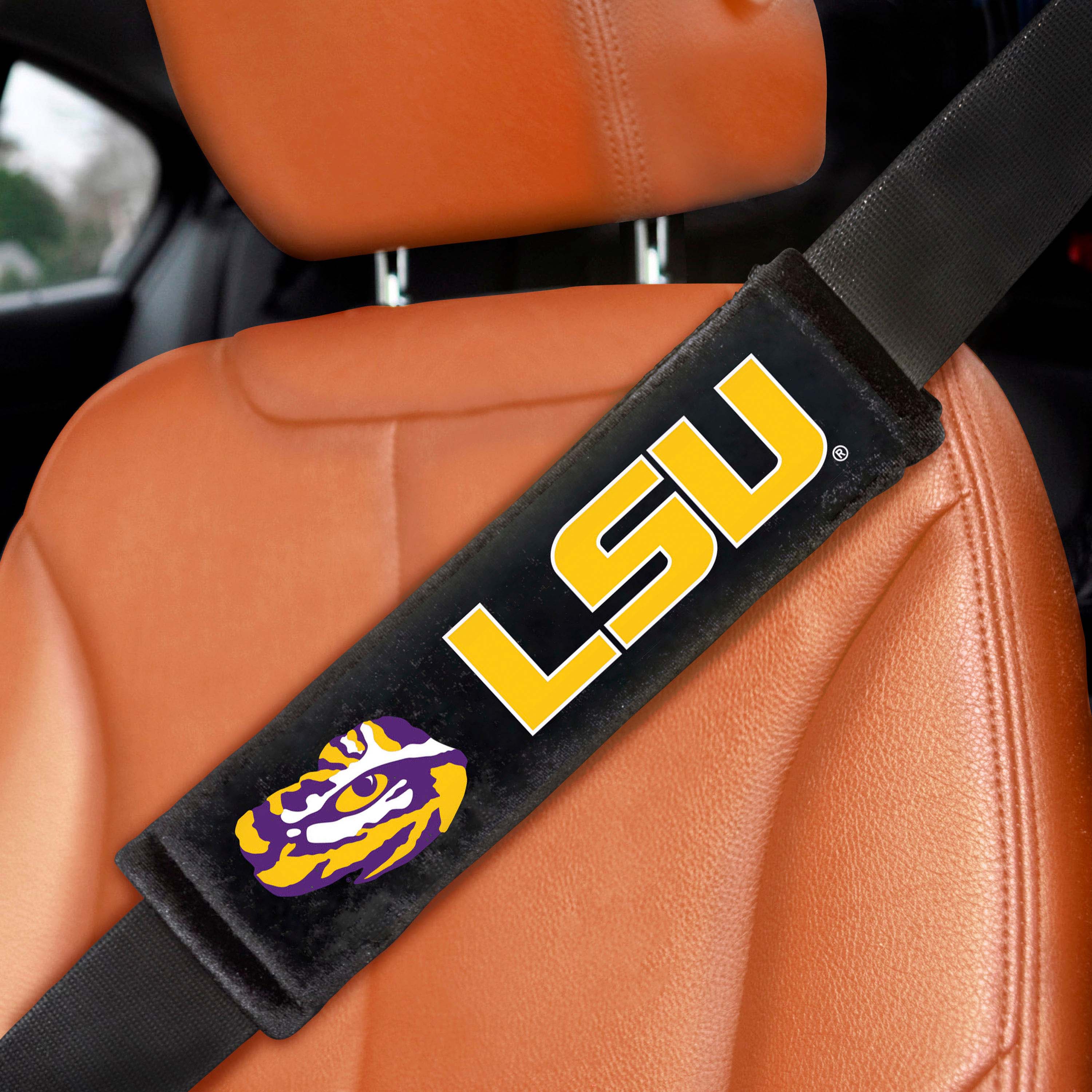 LSU Tigers Embroidered Seatbelt Pad - 2 Pieces - LSU