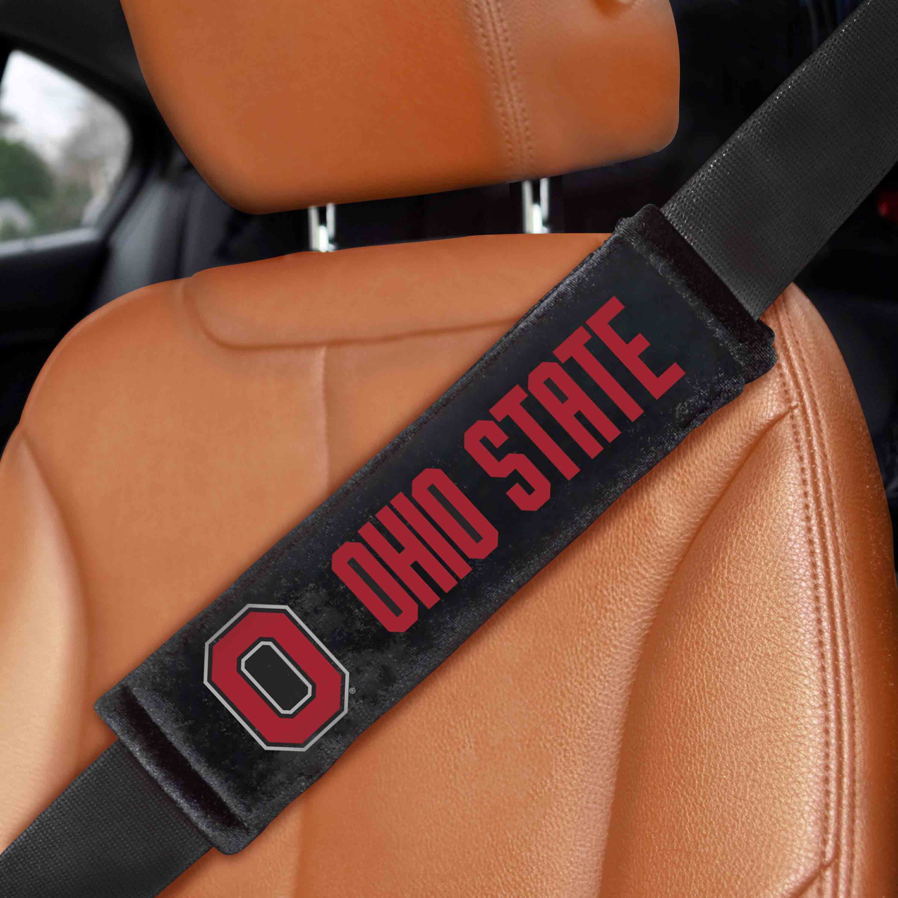 Ohio State Buckeyes Embroidered Seatbelt Pad - 2 Pieces - Ohio State