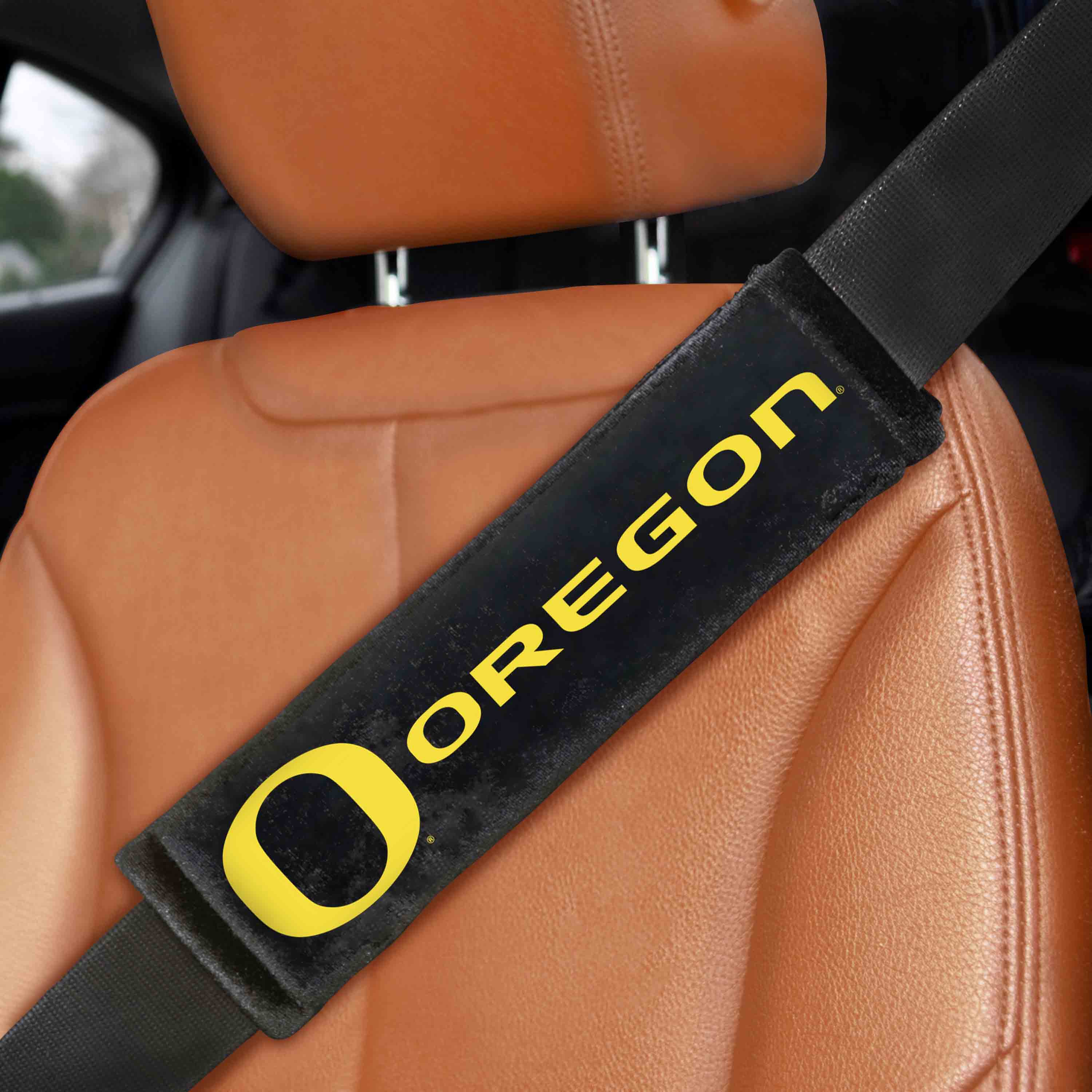 Oregon Ducks Embroidered Seatbelt Pad - 2 Pieces - Oregon