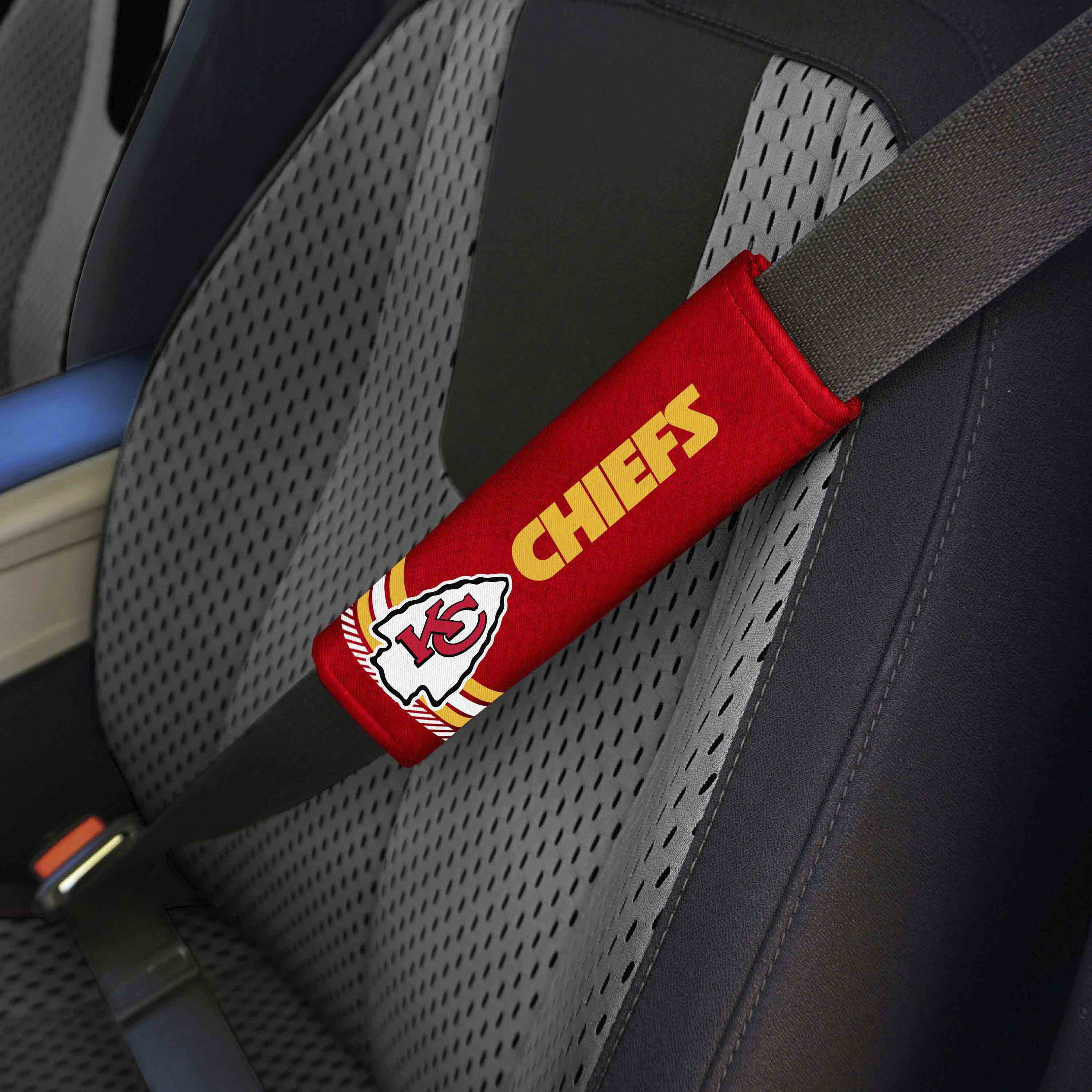 Kansas City Chiefs Team Color Rally Seatbelt Pad - 2 Pieces - Kansas City Chiefs