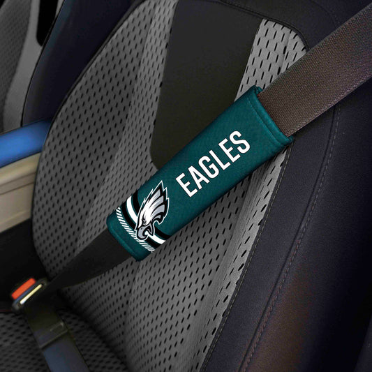 Philadelphia Eagles Team Color Rally Seatbelt Pad - 2 Pieces - Philadelphia Eagles