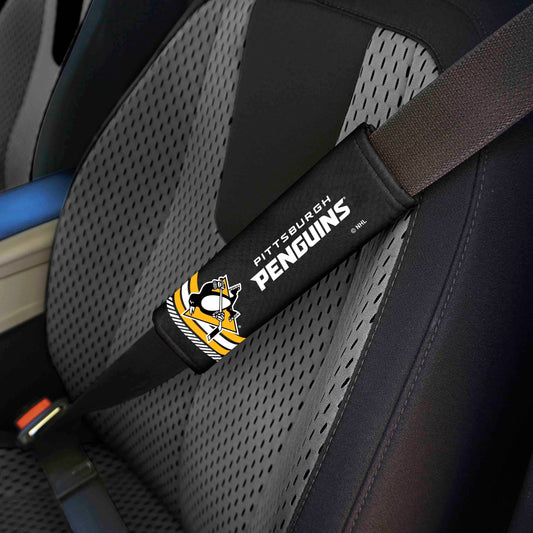 Pittsburgh Penguins Team Color Rally Seatbelt Pad - 2 Pieces - Pittsburgh Penguins