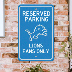 Detroit Lions Team Color Reserved Parking Sign Décor 18in. X 11.5in. Lightweight - Detroit Lions