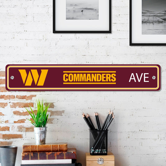 Washington Commanders Commanders Team Color Street Sign Décor 4in. X 24in. Lightweight
