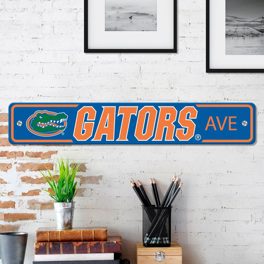 Florida Gators Team Color Street Sign Décor 4in. X 24in. Lightweight - Florida