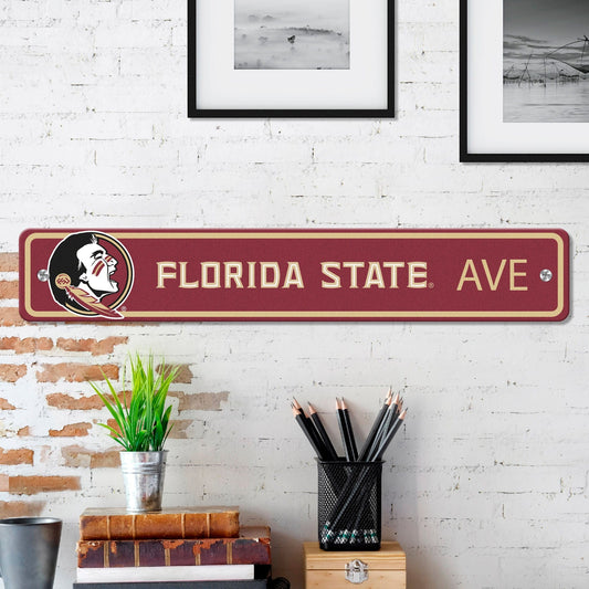 Florida State Seminoles Team Color Street Sign Décor 4in. X 24in. Lightweight - Florida State