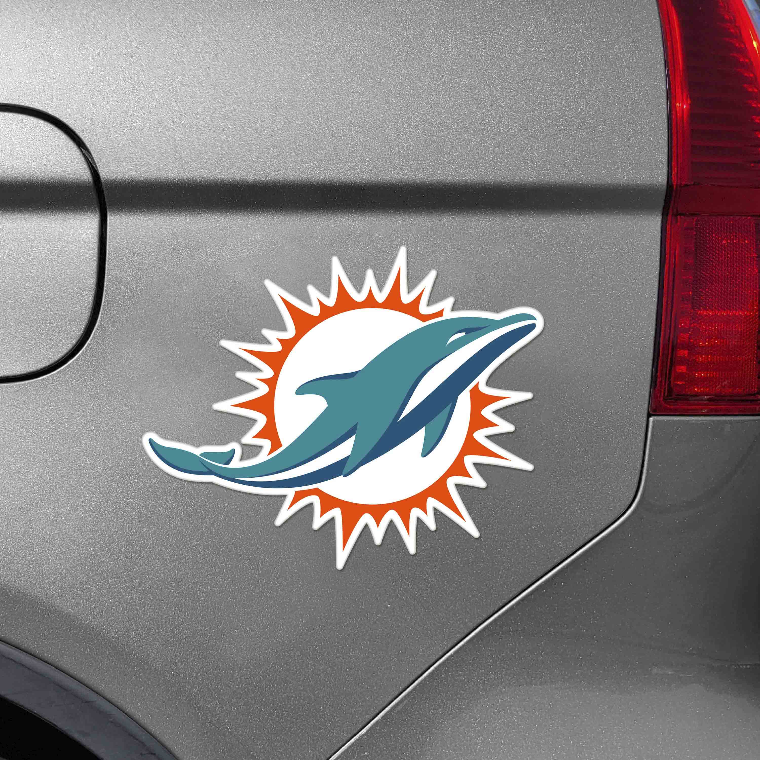 Miami Dolphins Large Team Logo Magnet 10" (8.7329"x8.3078") - Miami Dolphins