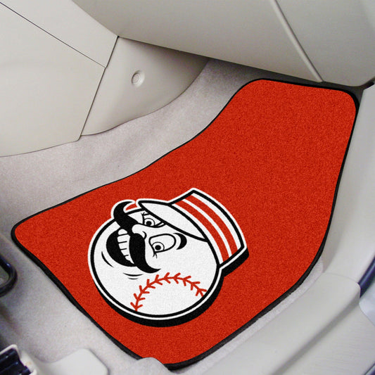 Cincinnati Reds Front Carpet Car Mat Set - 2 Pieces - Cincinnati Reds