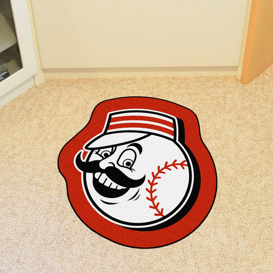 Cincinnati Reds Mascot Rug "Mr. Red Head" Logo - Cincinnati Reds