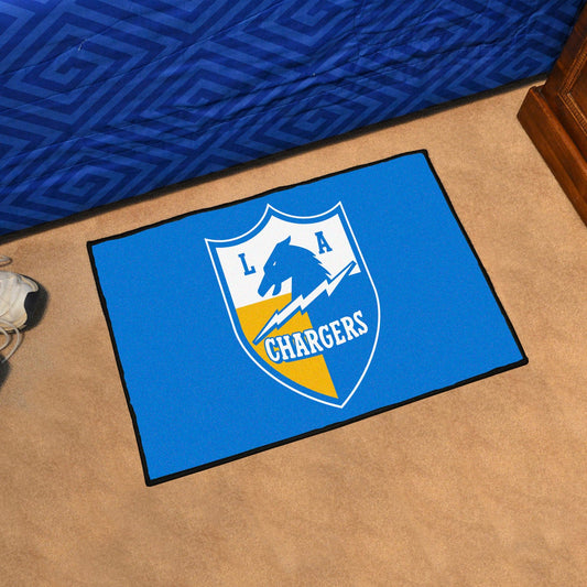Los Angeles Chargers Starter Mat Accent Rug - 19in. x 30in., NFL Vintage - Los Angeles Chargers