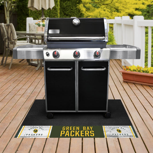 Green Bay Packers Vinyl Grill Mat - 26in. x 42in., NFL Vintage - Green Bay Packers