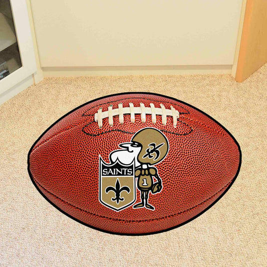 New Orleans Saints Football Rug - 20.5in. x 32.5in., NFL Vintage - New Orleans Saints