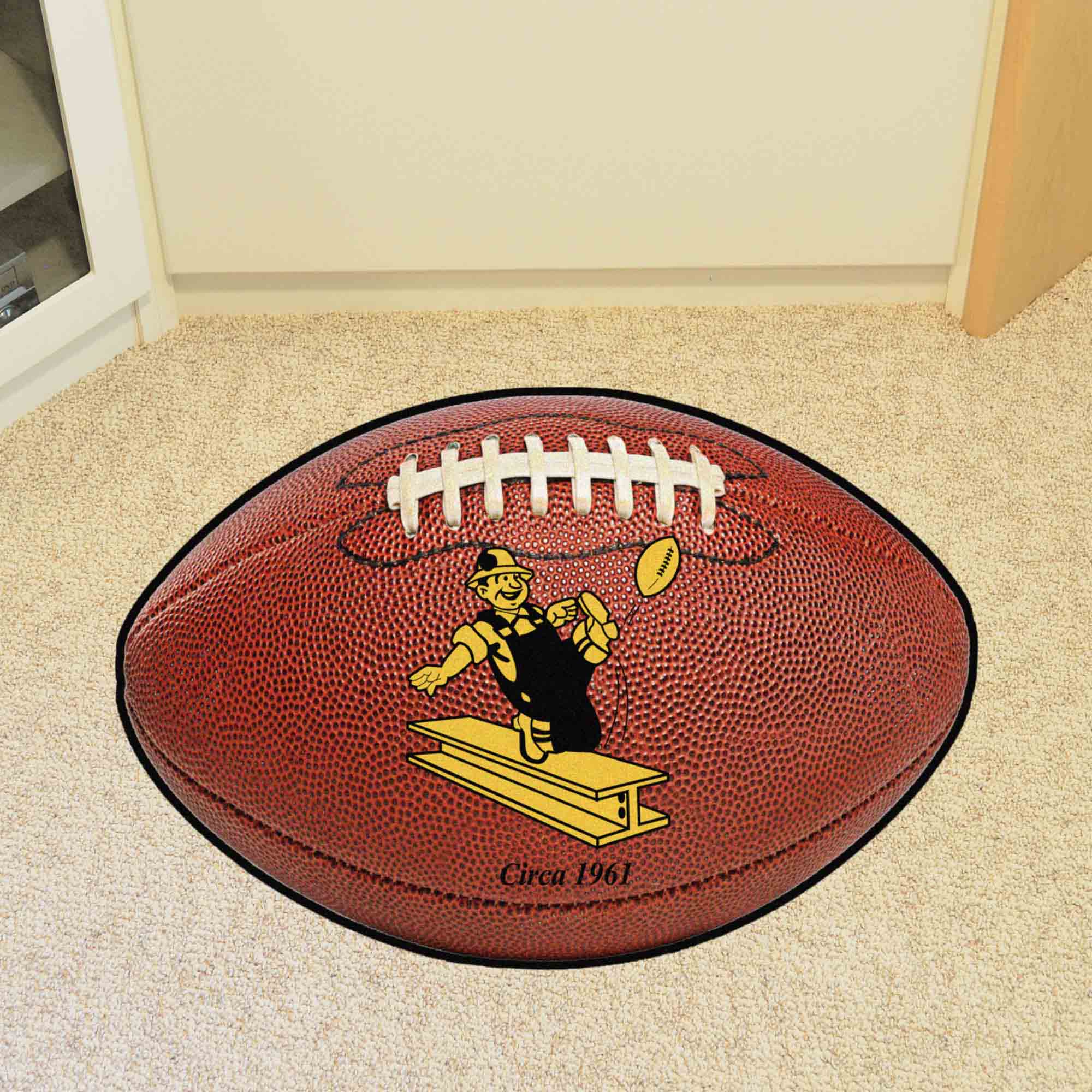 Pittsburgh Steelers Football Rug - 20.5in. x 32.5in., NFL Vintage - Pittsburgh Steelers
