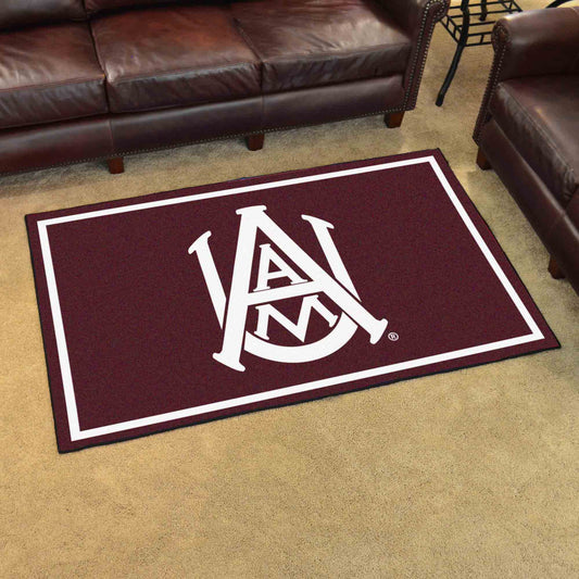 Alabama A&M Bulldogs 4ft. x 6ft. Plush Area Rug - Alabama A&M