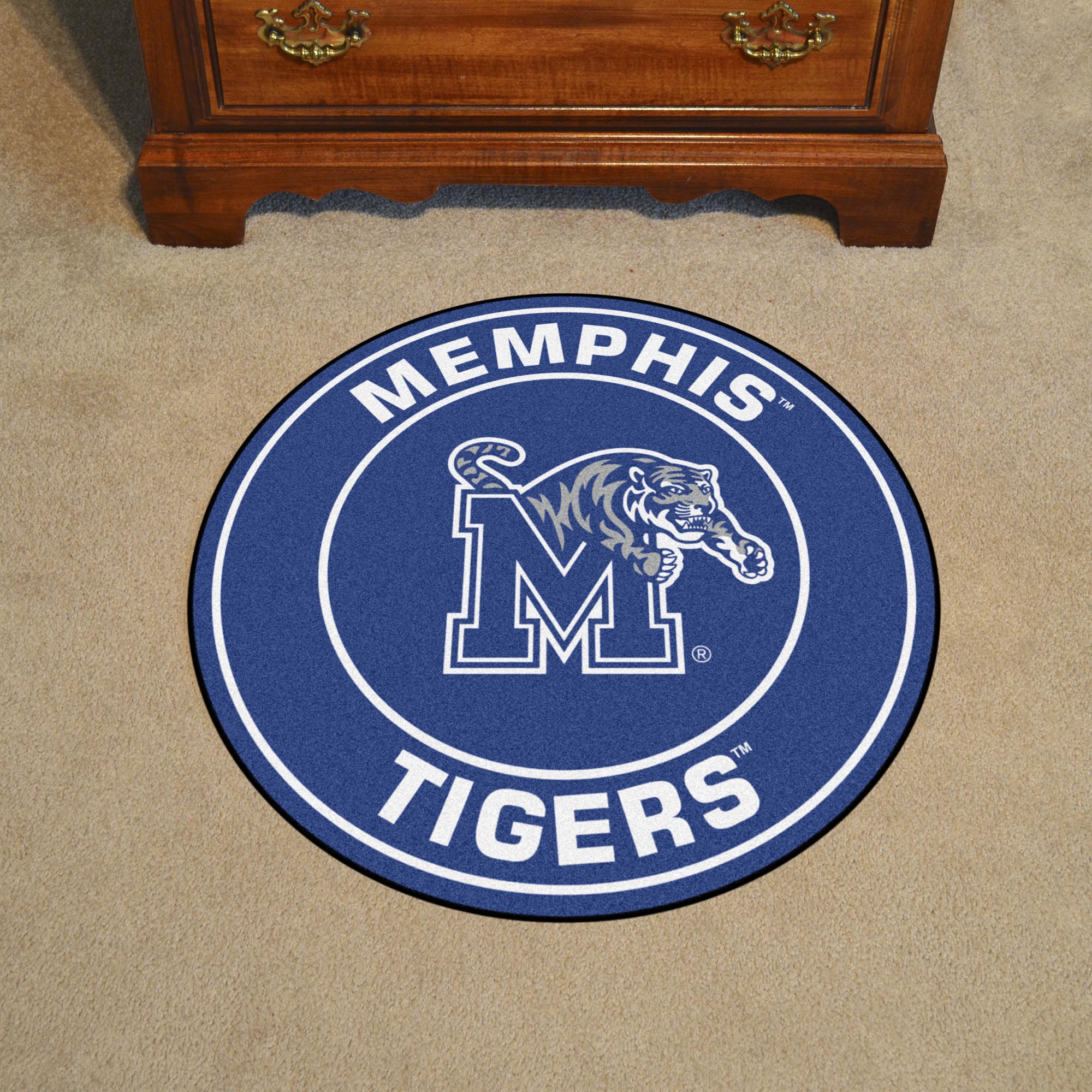 Memphis Tigers Roundel Rug - 27in. Diameter - Memphis