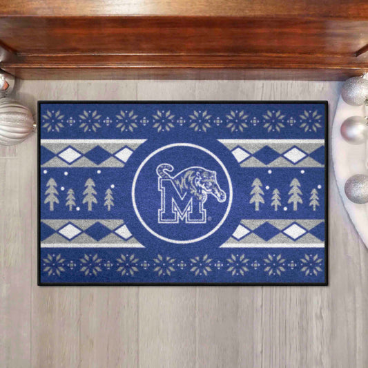 Memphis Tigers Holiday Sweater Starter Mat Accent Rug - 19in. x 30in. - Memphis