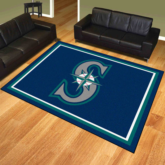 Seattle Mariners 8ft. x 10 ft. Plush Area Rug - Seattle Mariners