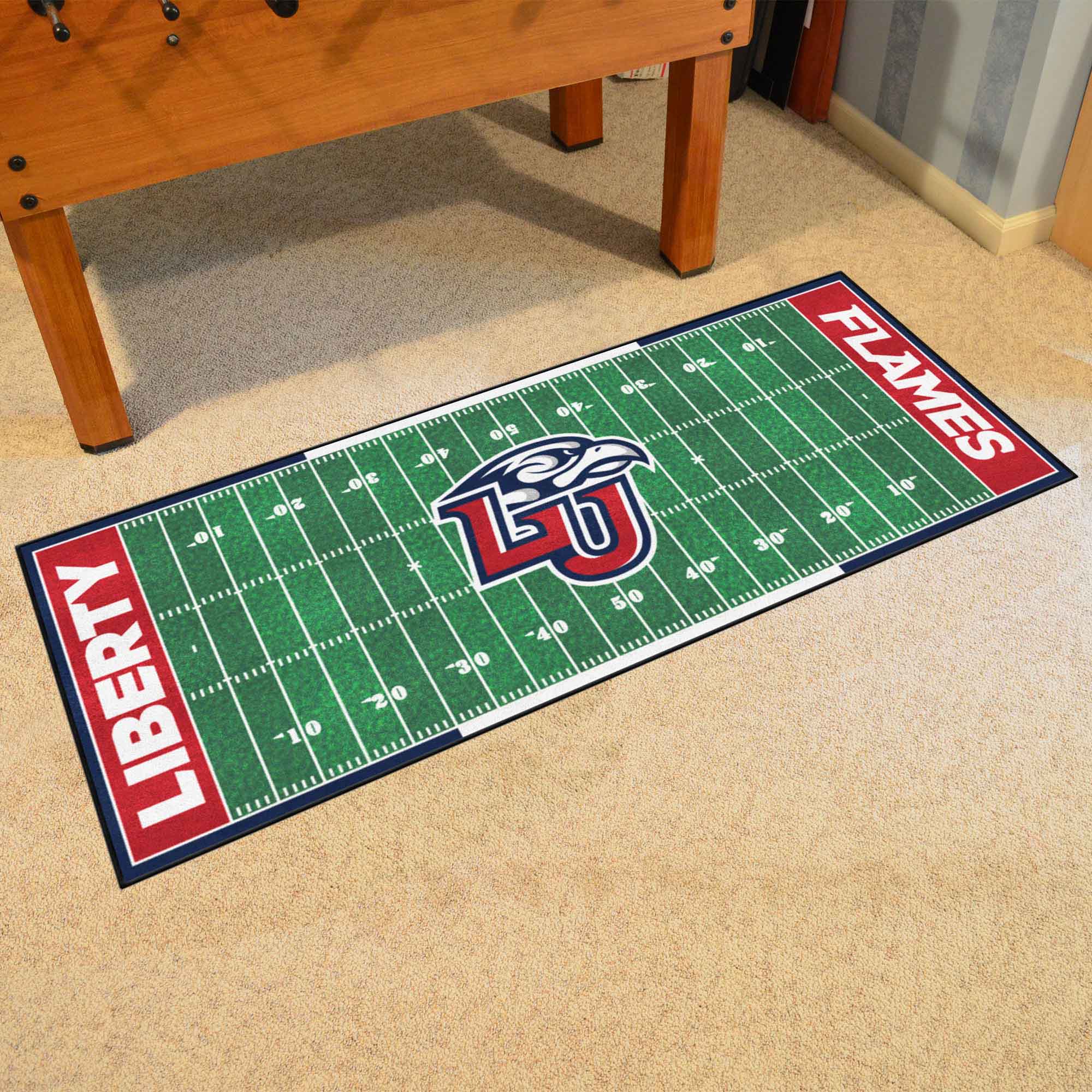 Liberty Flames Field Runner Mat - 30in. x 72in. - Liberty
