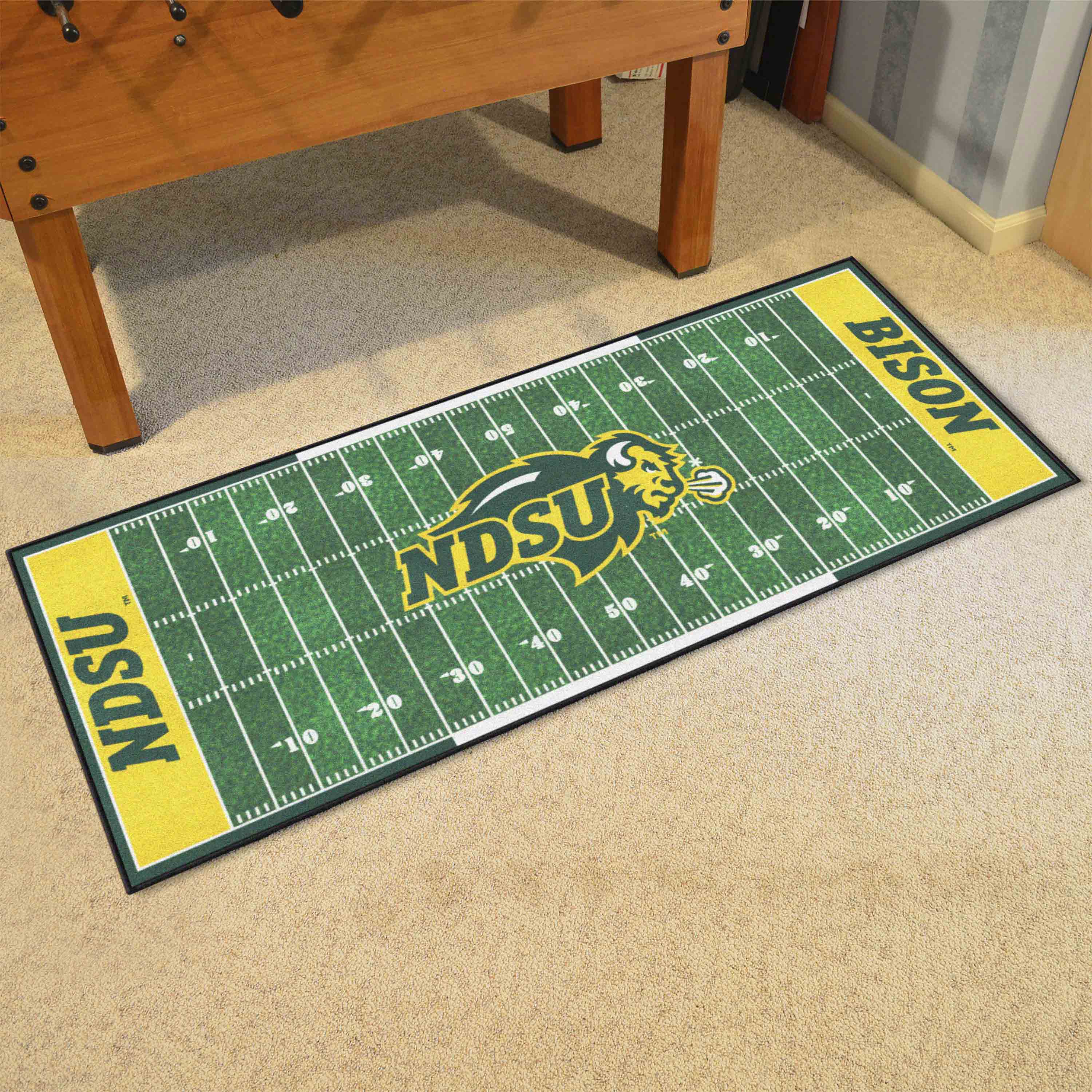 North Dakota State Bison Field Runner Mat - 30in. x 72in. - North Dakota State