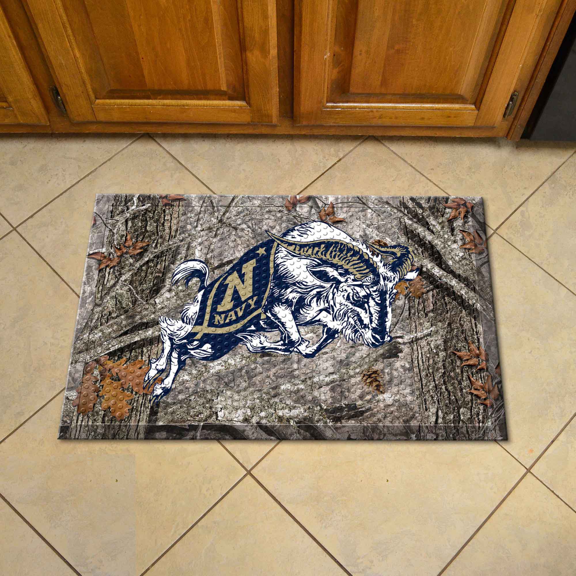 Naval Academy Rubber Scraper Camo Door Mat - Naval Academy