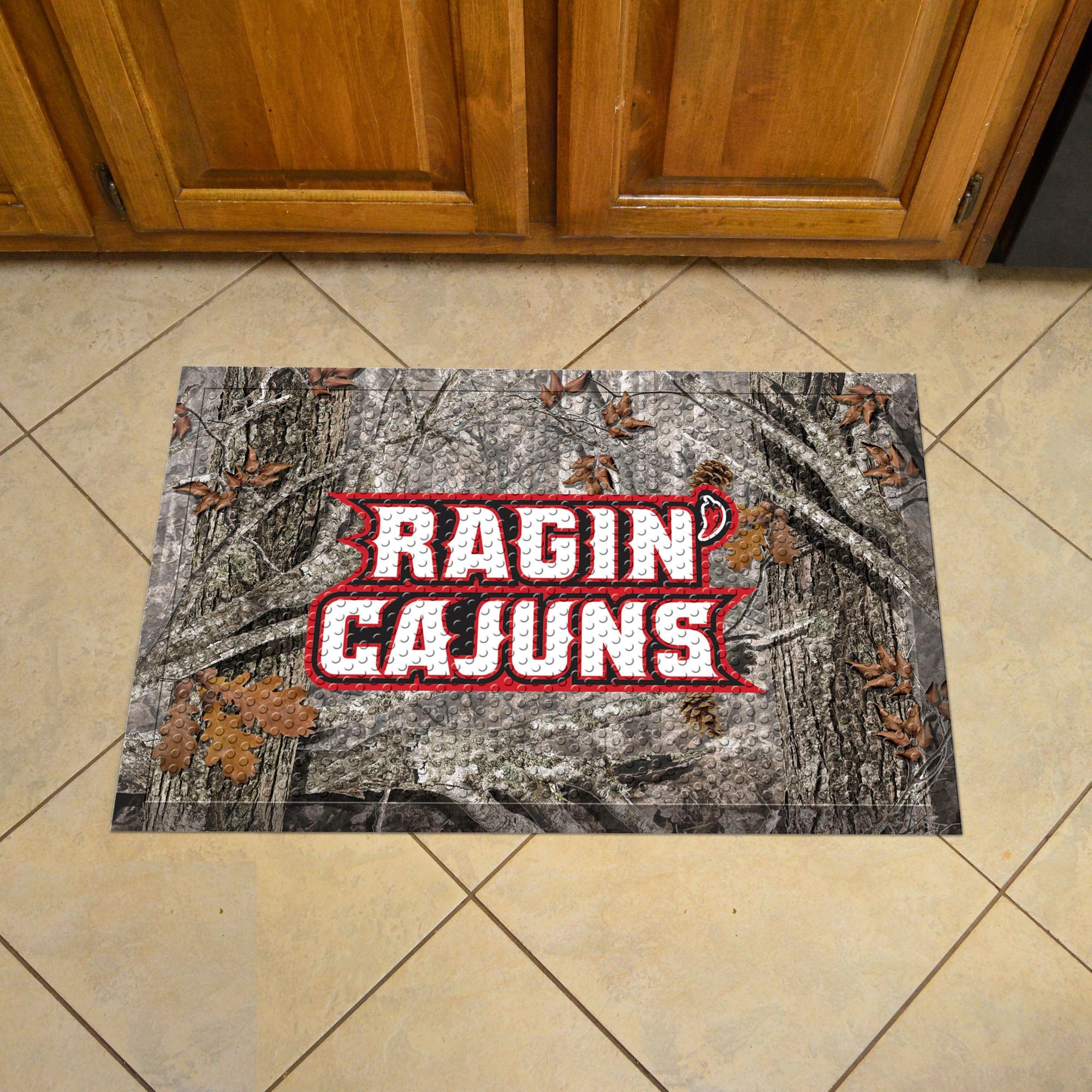 Louisiana-Lafayette Rubber Scraper Door Mat - Louisiana-Lafayette