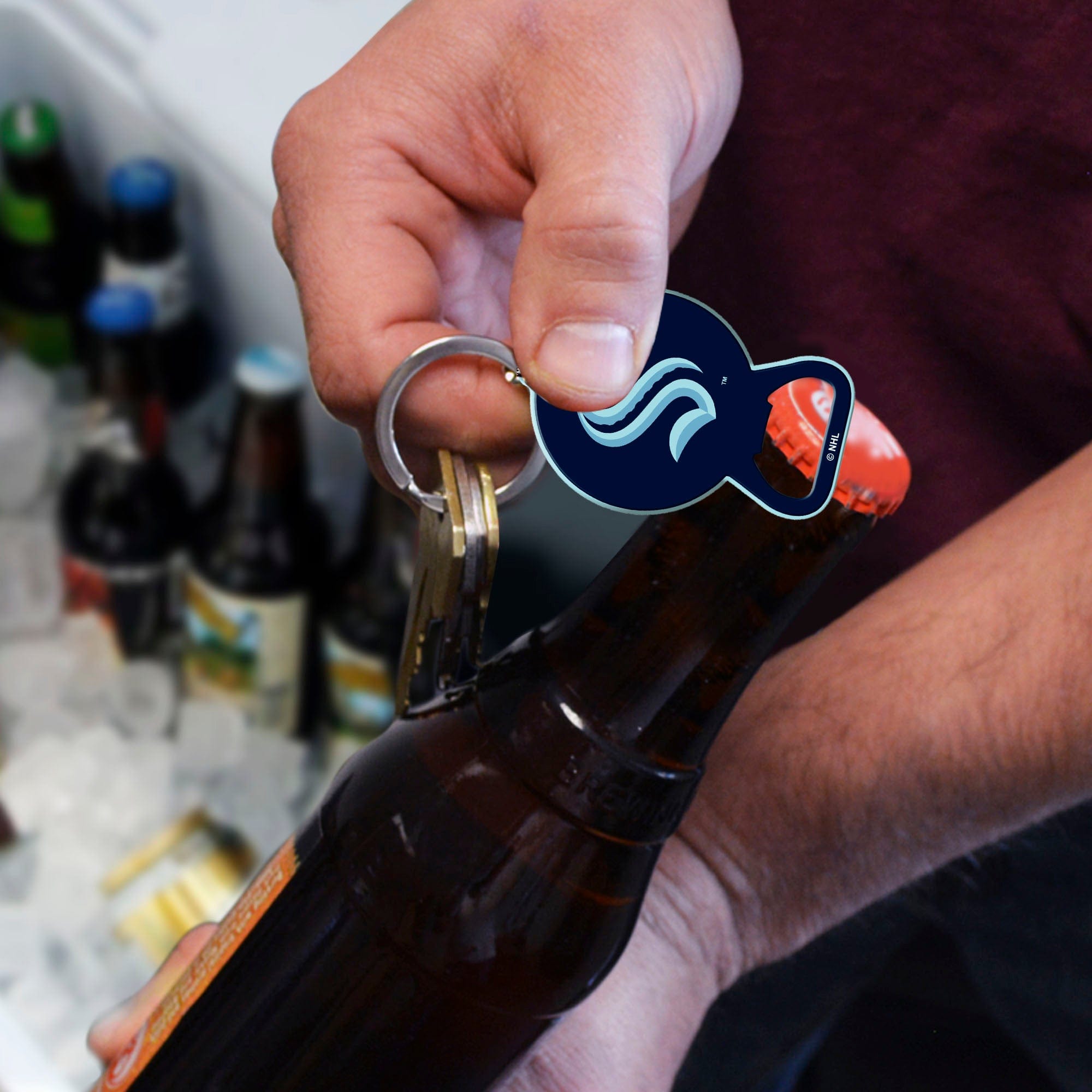 Seattle Kraken Keychain Bottle Opener - Seattle Kraken