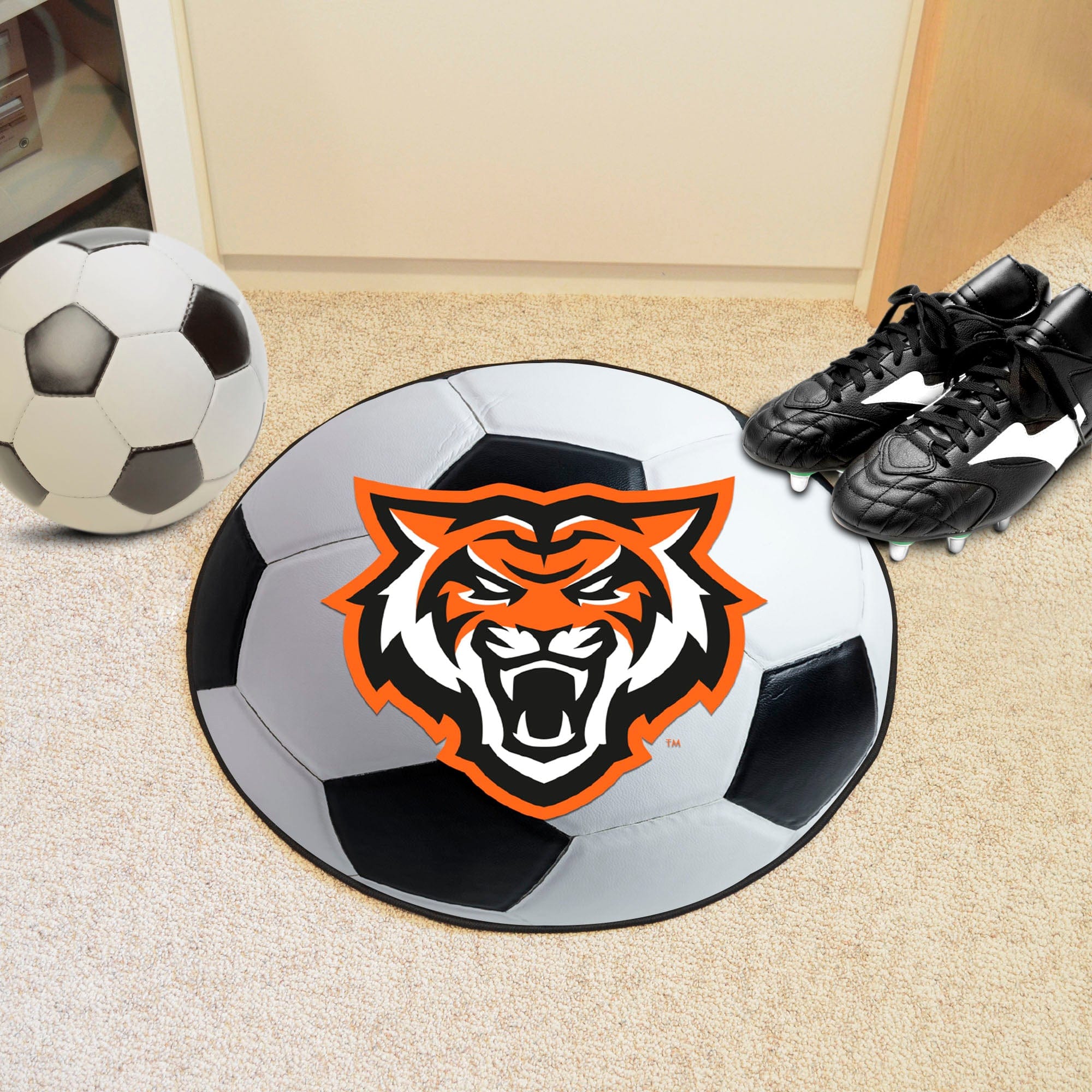 Idaho State Bengals Soccer Ball Rug - 27in. Diameter - Idaho State