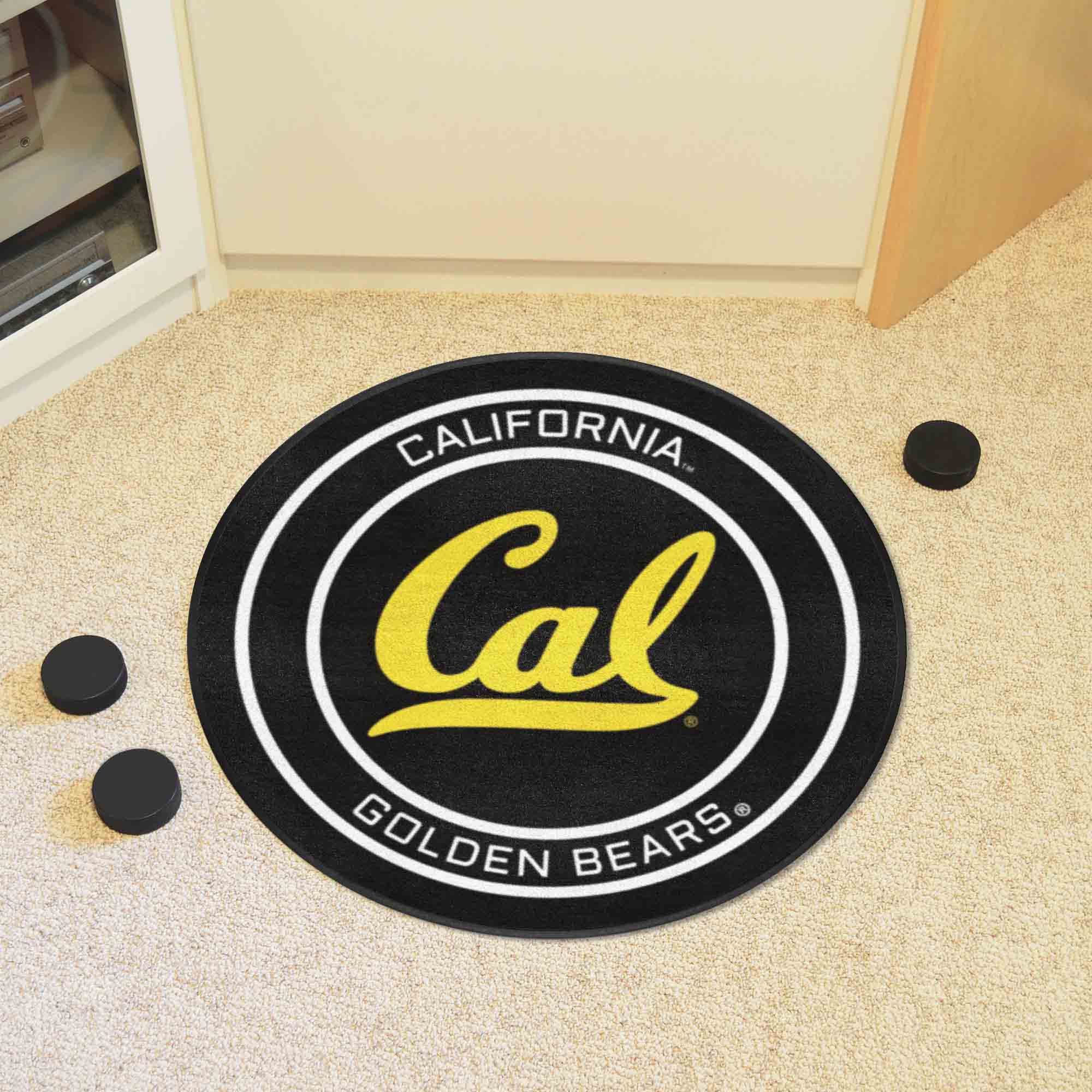 Cal Hockey Puck Rug - 27in. Diameter - Cal