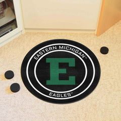 Eastern Michigan Hockey Puck Rug - 27in. Diameter - Eastern Michigan