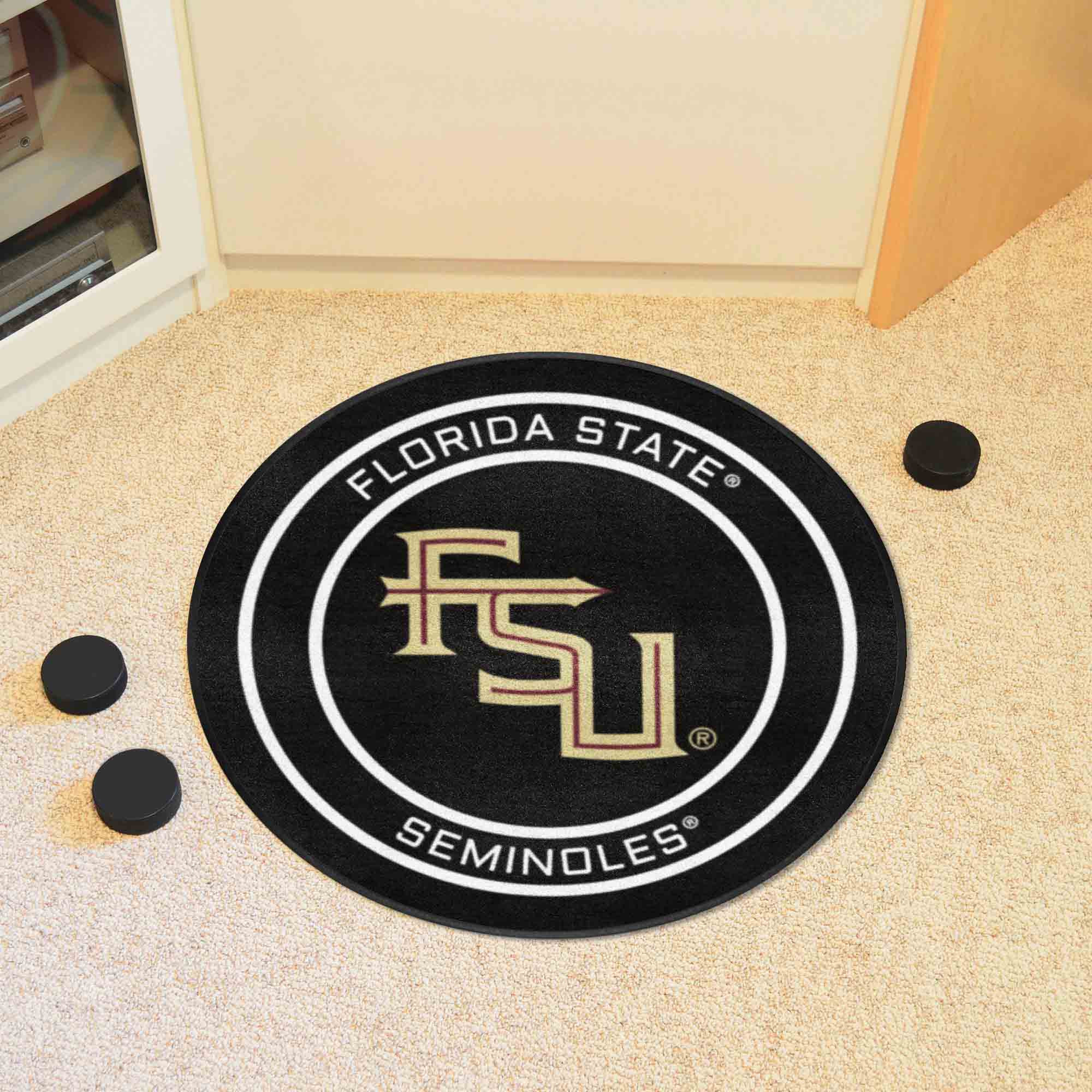 Florida State Hockey Puck Rug - 27in. Diameter - Florida State