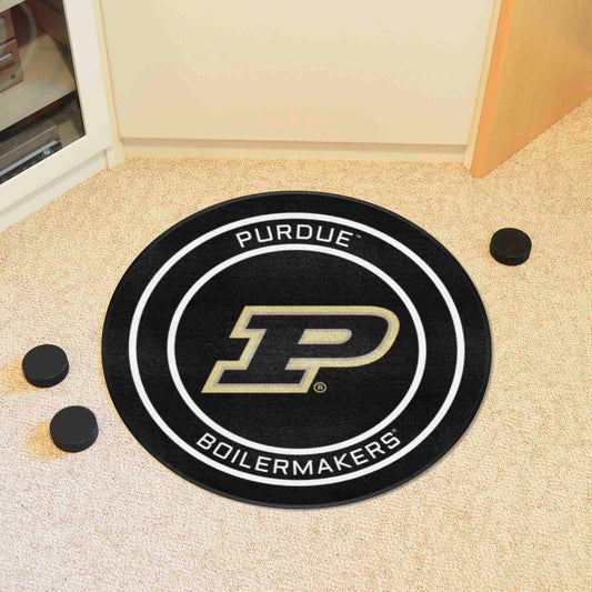 Purdue Hockey Puck Rug - 27in. Diameter - Purdue