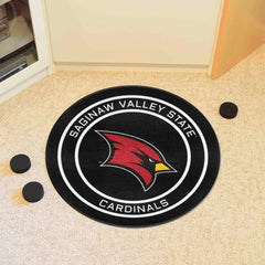 Saginaw Valley State Hockey Puck Rug - 27in. Diameter - Saginaw Valley State
