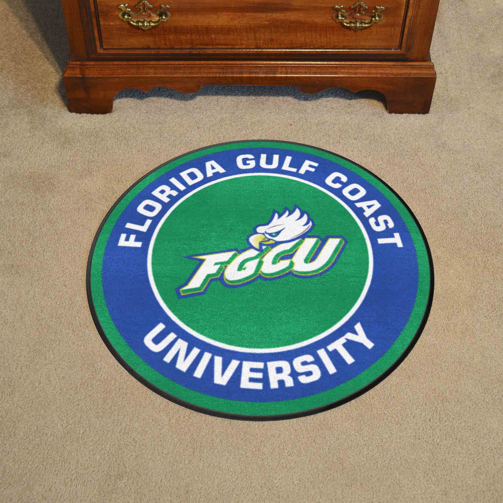 Florida Gulf Coast Eagles Roundel Rug - 27in. Diameter - Florida Gulf Coast