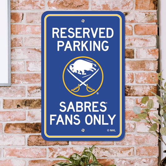Buffalo Sabres Team Color Reserved Parking Sign Décor 18in. X 11.5in. Lightweight - Buffalo Sabres