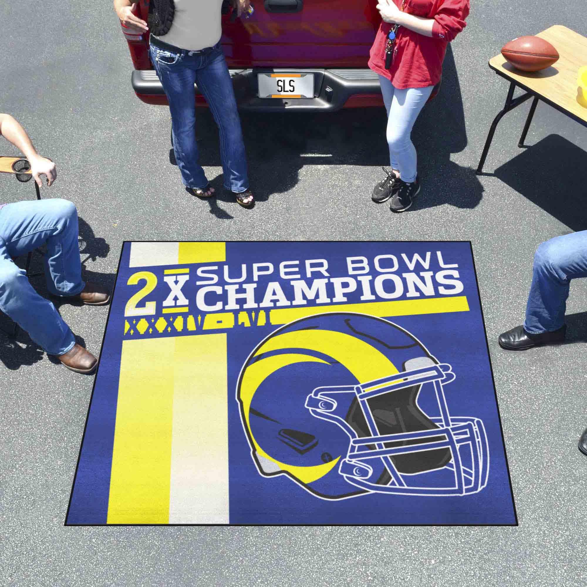 NFL - Los Angeles Rams Dynasty Tailgater Rug - 5ft. x 6ft. - Los Angeles Rams
