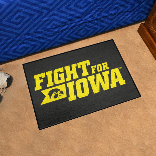 Iowa Hawkeyes Starter Mat Accent Rug - 19in. x 30in. Slogan Starter Mat - Iowa