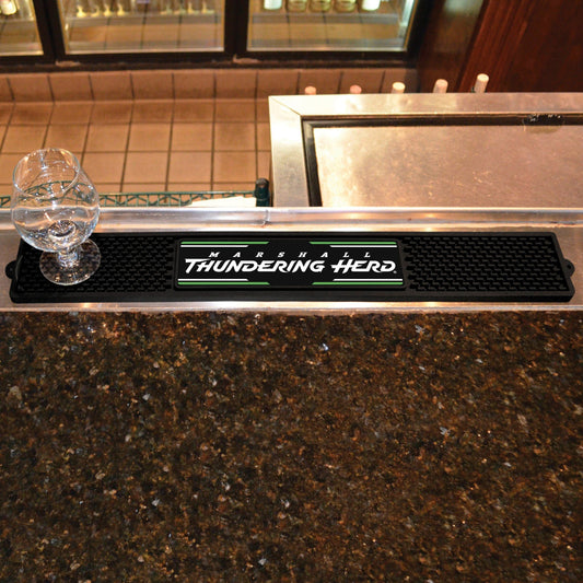 Marshall Thundering Herd Bar Drink Mat - 3.25in. x 24in. - Marshall